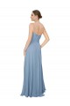 Long Sleeveless Chiffon Dusty Blue Sweetheart A-Line Bridesmaid Dress / Evening Dress Colchester