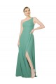 Long Sleeveless Soft Chiffon Icelandic Silver A-Line Bridesmaid Dress Colchester
