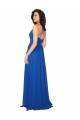 Long Sleeveless Soft Chiffon Royal Blue V-Neck A-Line Evening Dress / Bridesmaid Dress Colchester