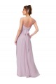 Long Sleeveless Soft Chiffon Pink Glow Sweetheart A-Line Bridesmaid Dress Colchester