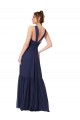 Long Full Length Sleeveless Chiffon Dark Navy A-Line Evening Gowns / Bridesmaid Dress Colchester