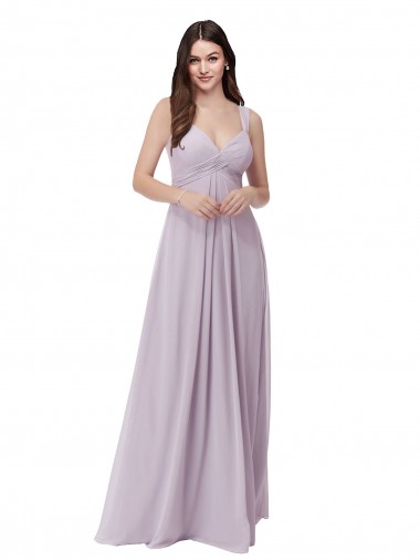 Long Sleeveless Soft Chiffon Pink Glow A-Line Bridesmaid Dress Colchester
