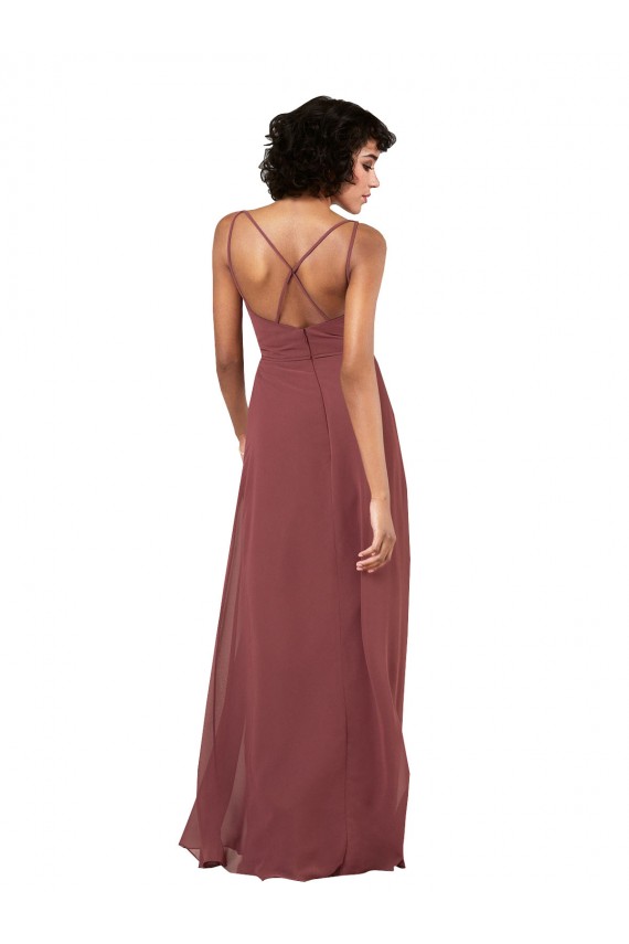 Long Sleeveless Soft Chiffon Black Column Formal Evening Gown / Bridesmaid Dress Colchester