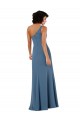 Long Sleeveless Soft Chiffon Burgundy One Shoulder A-Line Formal Evening Gown / Bridesmaid Dress Colchester