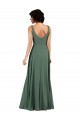 Long Sleeveless Soft Chiffon Sea Glass Column Bridesmaid Dress Colchester
