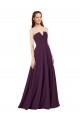 Long Sleeveless Soft Chiffon Grape Strapless A-Line Formal Dress / Bridesmaid Dress Colchester