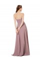 Long Sleeveless Soft Chiffon Grape Strapless A-Line Formal Dress / Bridesmaid Dress Colchester