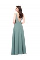 Long Sleeveless Soft Chiffon Dark Lavender Sheath Formal Evening Gown / Bridesmaid Dress Colchester
