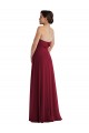 Long Sleeveless Soft Chiffon Burgundy A-Line Formal Evening Gown / Bridesmaid Dress Colchester