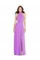 Long Sleeveless Soft Chiffon Violet A-Line Formal Evening Gown / Bridesmaid Dress Colchester