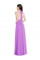Long Sleeveless Soft Chiffon Violet A-Line Formal Evening Gown / Bridesmaid Dress Colchester