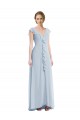 Long Sleeveless Soft Chiffon Sea Glass A-Line Black Tie Evening Gown / Bridesmaid Dress Colchester