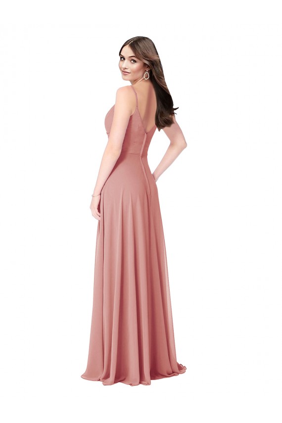 Long Sleeveless Lxue Chiffon Bliss Pink A-Line Bridesmaid Dress Colchester