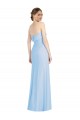 Long Sleeveless Soft Chiffon Light Sky Blue Trumpet Black Tie Evening Gown / Bridesmaid Dress Colchester