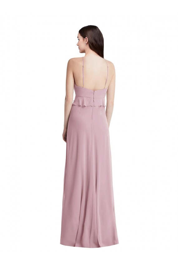 Long Sleeveless Chiffon Primrose A-Line Bridesmaid Dress / Evening Dress Colchester