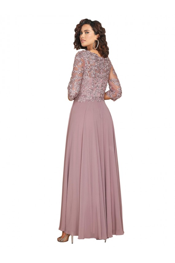 Long Long Sleeves Soft Chiffon A-Line Prom Dress / Bridesmaid Dress Colchester