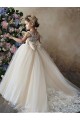 Chapel Train Sleeveless Tulle & Lace Champagne Ball Gown Flower Girl Dresses Colchester