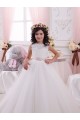 Chapel Train Sleeveless Tulle & Lace Ivory Ball Gown Flower Girl Dress Colchester