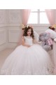 Chapel Train Sleeveless Tulle & Lace Ivory Ball Gown Flower Girl Wedding Dress Colchester