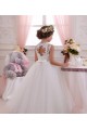 Long Sleeveless Tulle & Lace Ivory Ball Gown Little Flower Girl Dresses Colchester