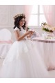 Long Sleeveless Tulle & Lace Ivory Ball Gown Flower Girl Dresses Colchester