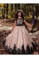 Long Sleeveless Satin & Lace Ivory Ball Gown Flower Girl Dress for Wedding Colchester