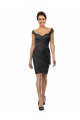 Knee Length Sleeveless Soft Chiffon & Lace Slate Grey A-Line Bridesmaid Dress Colchester