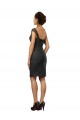 Knee Length Sleeveless Soft Chiffon & Lace Slate Grey A-Line Bridesmaid Dress Colchester