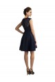 Knee Length Sleeveless Lace Dark Navy A-Line Bridesmaid Dress / Evening Dress Colchester