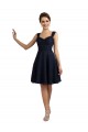 Knee Length Sleeveless Lace Dark Navy A-Line Bridesmaid Dresses Colchester
