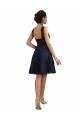 Knee Length Sleeveless Lace Dark Navy A-Line Bridesmaid Dresses Colchester