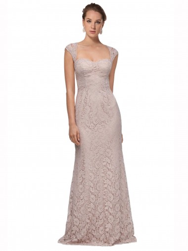 Long Cap Sleeves Lace Mermaid Bridesmaid Dress / Formal Dress Colchester