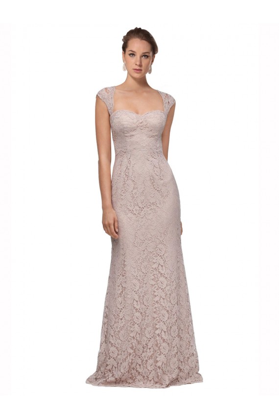 Long Cap Sleeves Lace Mermaid Bridesmaid Dress / Formal Dress Colchester