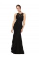 Long Sleeveless Lace Black Sheath Bridesmaid Dress Colchester