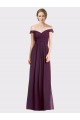 Long Sleeveless Soft Chiffon & Lace Grape A-Line Bridesmaid Dress Colchester