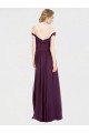 Long Sleeveless Soft Chiffon & Lace Grape A-Line Bridesmaid Dress Colchester