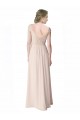 Long Cap Sleeves Soft Chiffon & Lace Mint Green A-Line Bridesmaid Dress Colchester