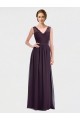 Long Sleeveless Chiffon & Lace Grape A-Line Bridesmaid Dress / Evening Dress Colchester
