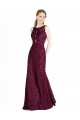 Long Sleeveless Lace Burgundy Gold A-Line Prom Dress / Bridesmaid Dress Colchester