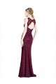 Long Sleeveless Lace Burgundy Gold A-Line Prom Dress / Bridesmaid Dress Colchester