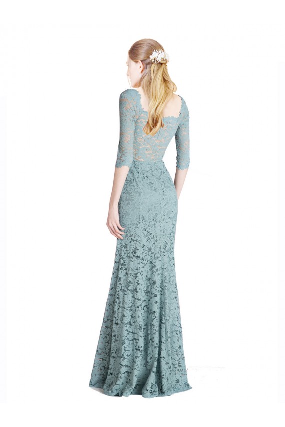 Long Half Sleeves Lace A-Line Prom Dress / Bridesmaid Dress Colchester