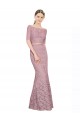 Short Sleeves Long Lace Mermaid Prom Dress / Bridesmaid Dress Colchester