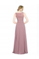 Long Sleeveless Soft Chiffon & Lace A-Line Black Tie Prom Dress / Bridesmaid Dress Colchester