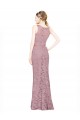 Long Sleeveless Lace Mermaid Prom Dress / Bridesmaid Dress Colchester