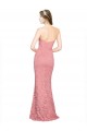 Long Sleeveless Lace Salmon Mermaid Formal Dress / Bridesmaid Dress Colchester