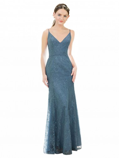 Long Sleeveless Lace Sheath Bridesmaid Dress Colchester