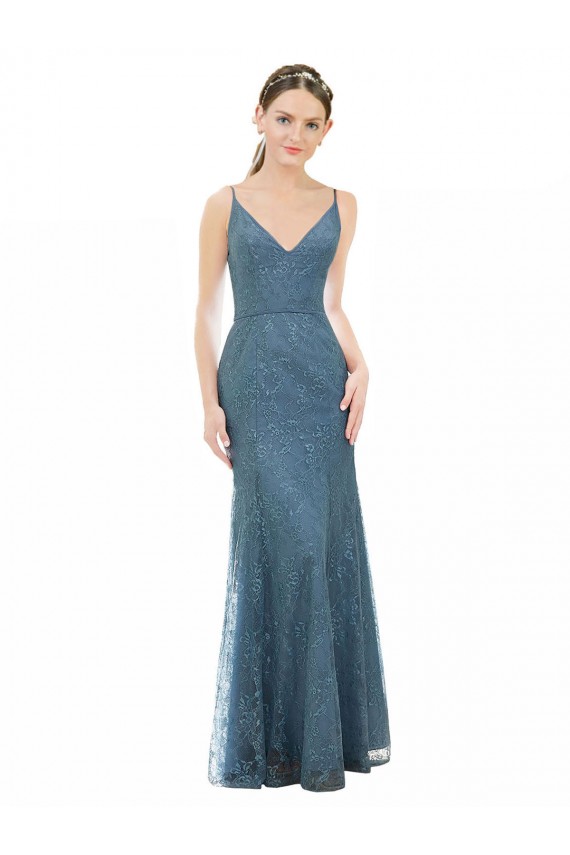 Long Sleeveless Lace Sheath Bridesmaid Dress Colchester