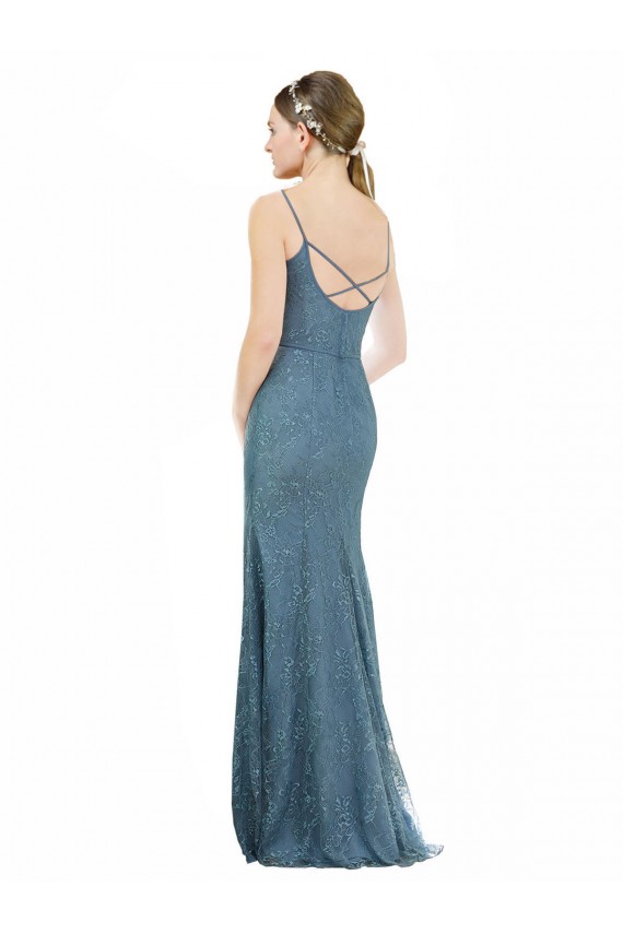 Long Sleeveless Lace Sheath Bridesmaid Dress Colchester