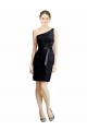 Knee Length Sleeveless Lace Black One Shoulder A-Line Bridesmaid Dress Colchester