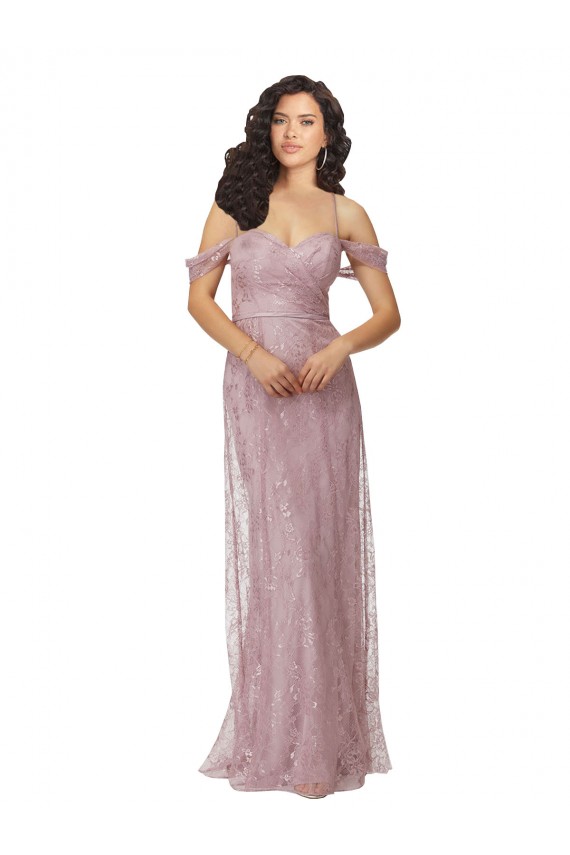 Long Sleeveless Lace A-Line Bridesmaid Dress Colchester